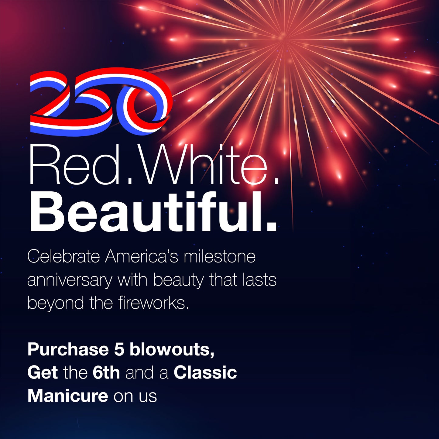 250 Red White Beautiful Promotion
